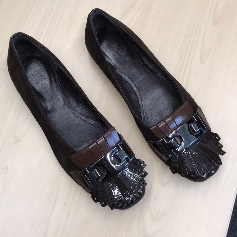 Made in Italy Hogan Buckle Front Flats